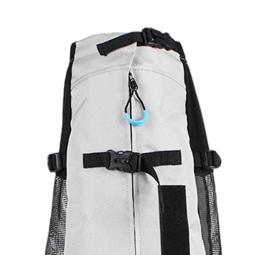 Dog Carrier Breathable Corgi Carrying Bag Hiking Travel Pet Backpacks Grey