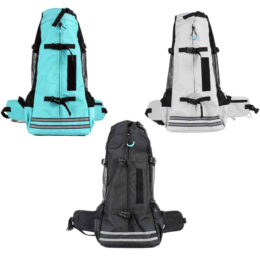 Dog Carrier Breathable Corgi Carrying Bag Hiking Travel Pet Backpacks Grey