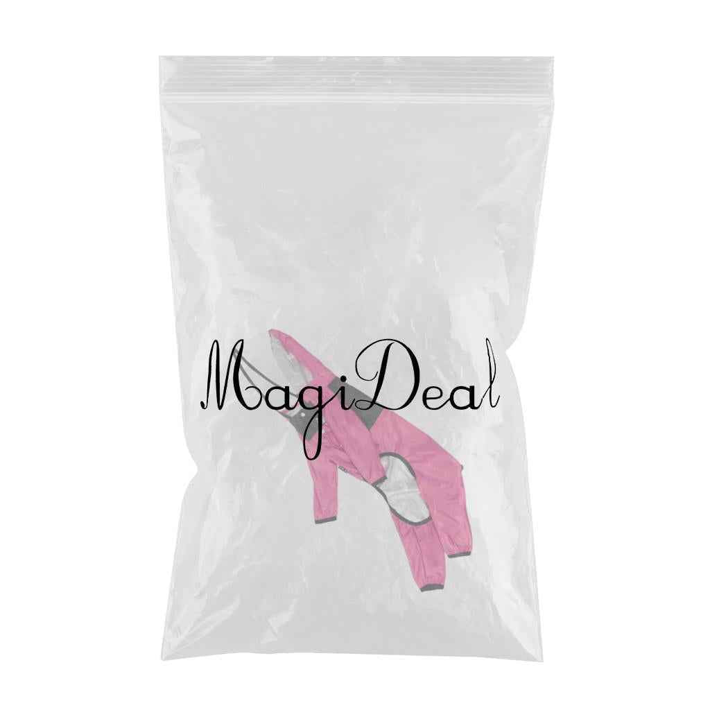 Dog Raincoat Clothing Waterproof Poncho Pet Puppy Jacket Coat Hooded Pink S