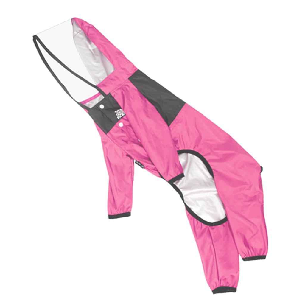 Dog Raincoat Clothing Waterproof Poncho Pet Puppy Jacket Coat Hooded Pink S