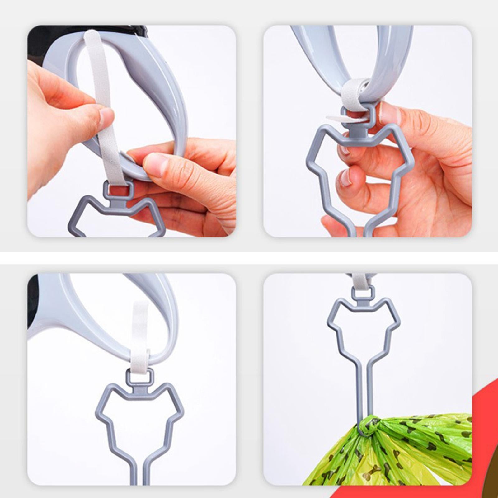 Dog Poop Bag Holder Waste Bag Carrier Adjustable for Leash Pet Supply Grey