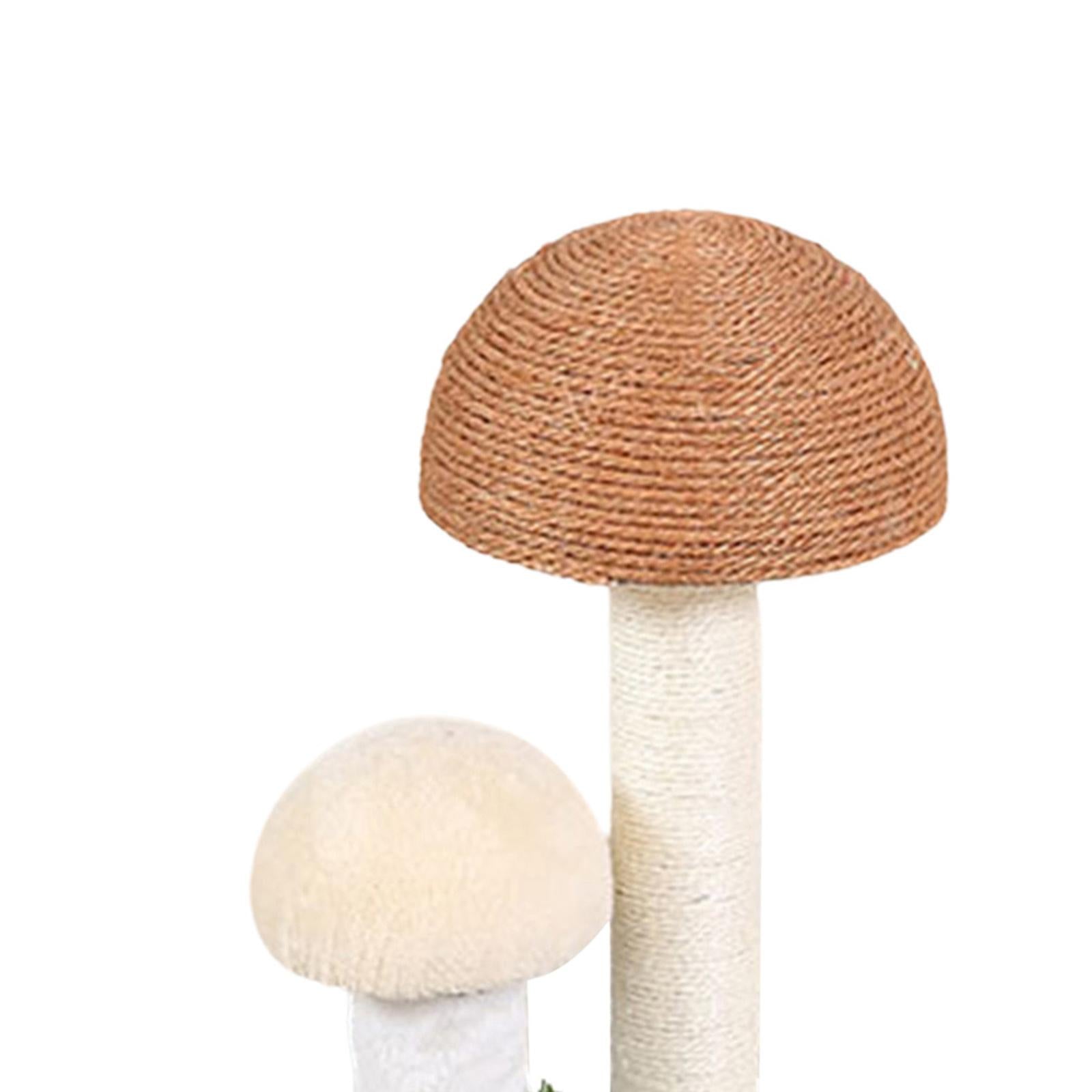 Cat Scratching Post Mushroom Scratching Post for Cat Kitten Yellow White