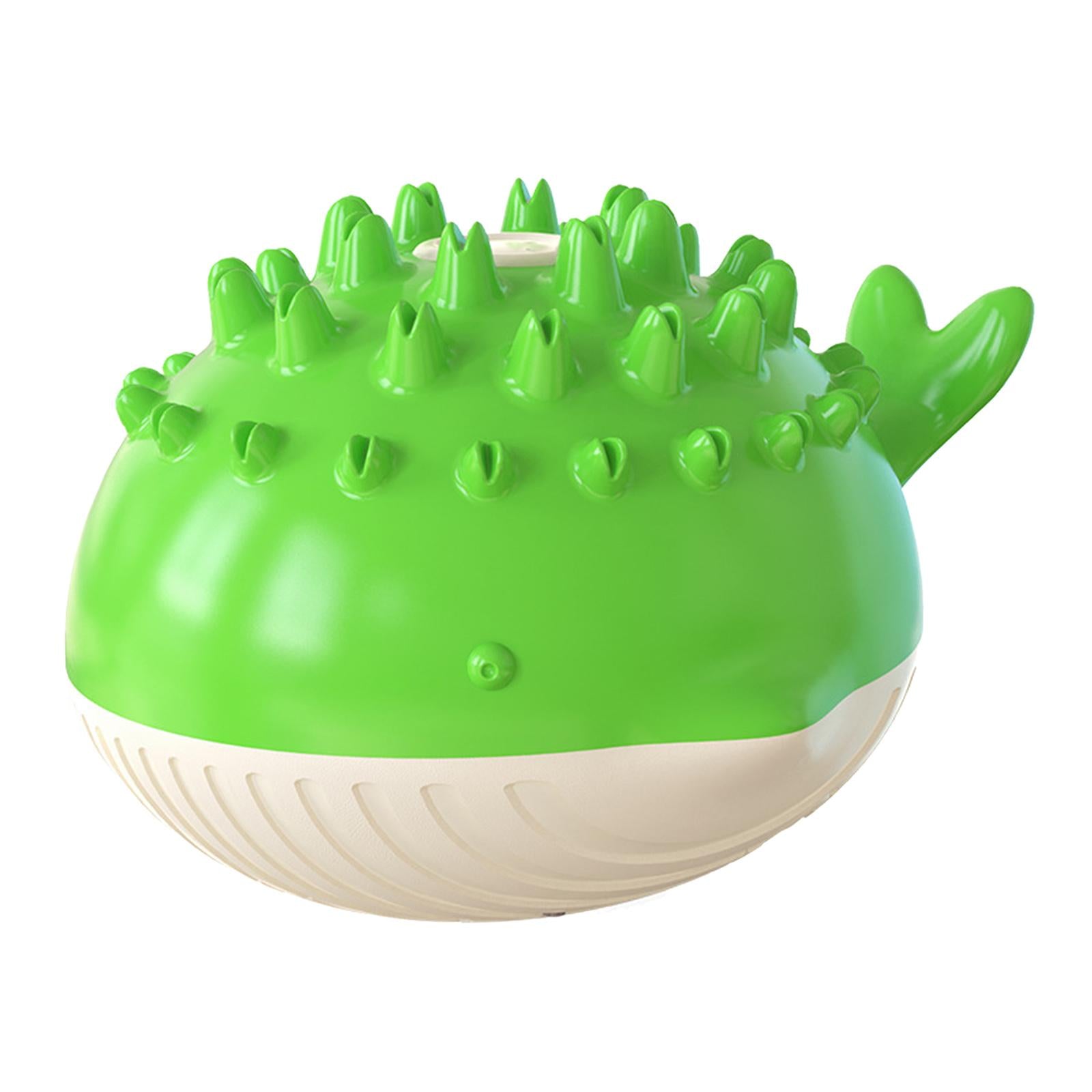 Dog Bath Toy Water Spray Whale Induction Sprinkler Teething Play Toys Green