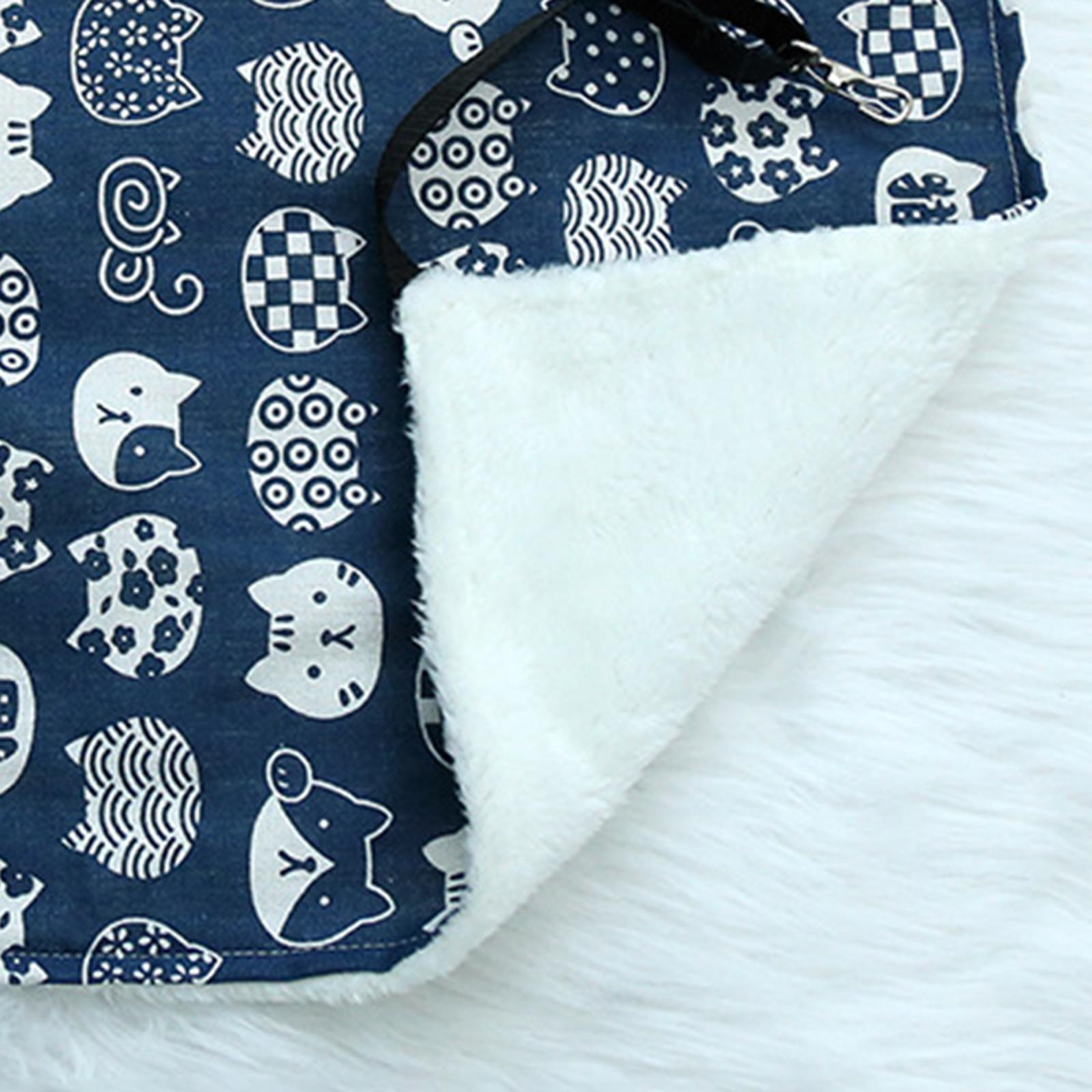 Cat Hammock Bed Swing Comfy Dog Pet Cats Hanging Fun Pets Furniture Beds Winter Navy Blue S