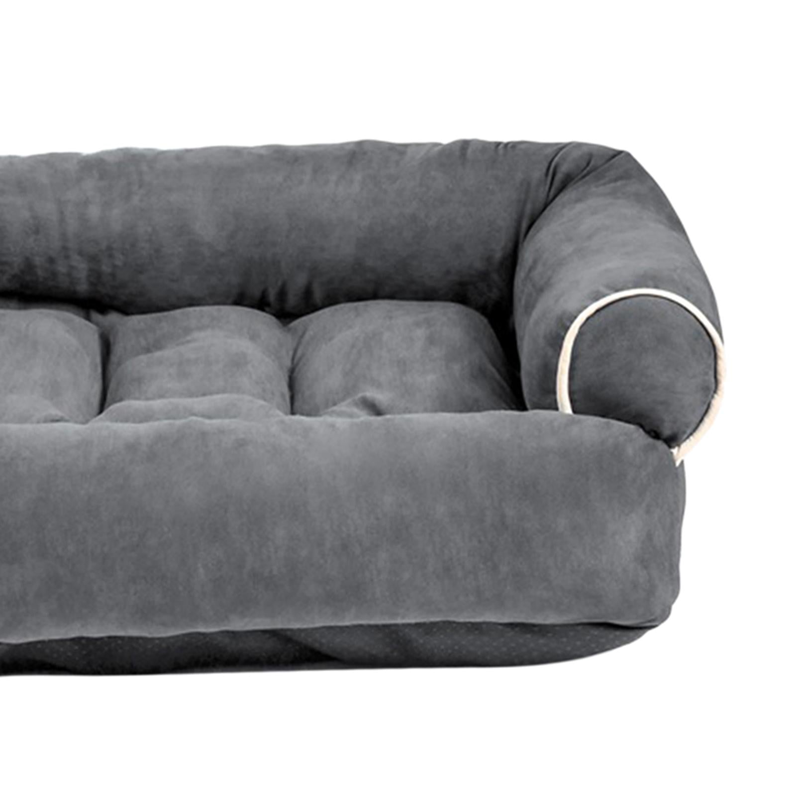 Dog Sofa Bed Pet Bed Autumn Winter Warm Comfortable Bed Nest Dark Grey M