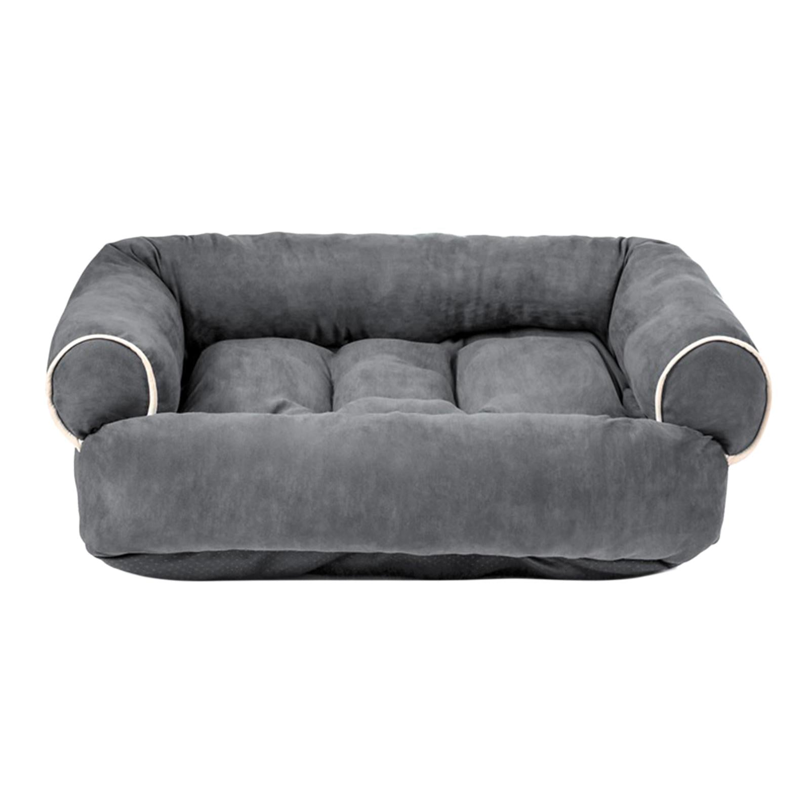 Dog Sofa Bed Pet Bed Autumn Winter Warm Comfortable Bed Nest Dark Grey M