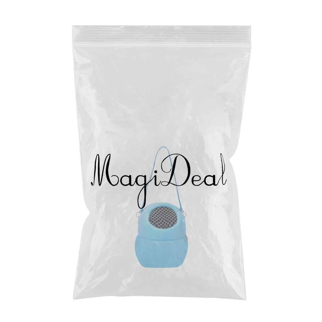 Pet Small Animal Carrier Bag Travel Warm Cage Hamster Pouch Blue 17x14cm