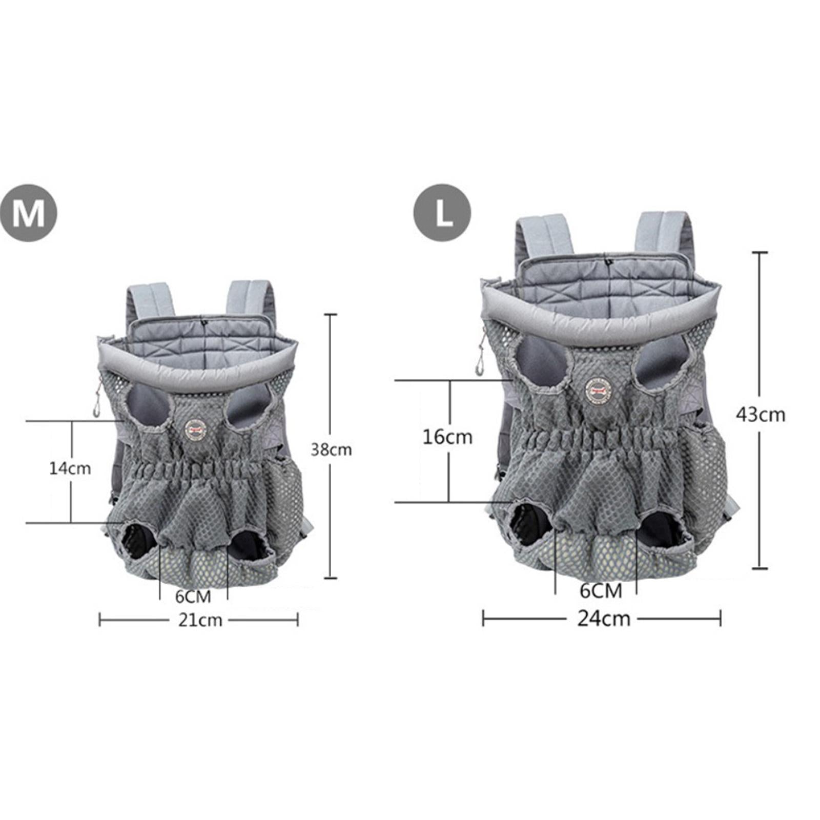 Dog Cat Carrier Backpack Leg Out Mesh Front Travel Bag Carry Pack Rucksack M
