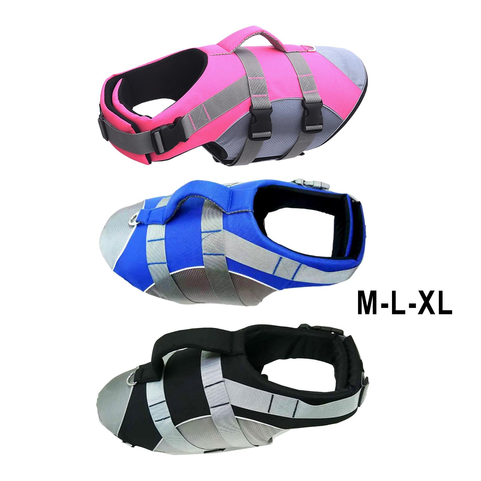 Dog Swim Life Jacket Floatation Preserver for Swimming Pet Supply M Blue