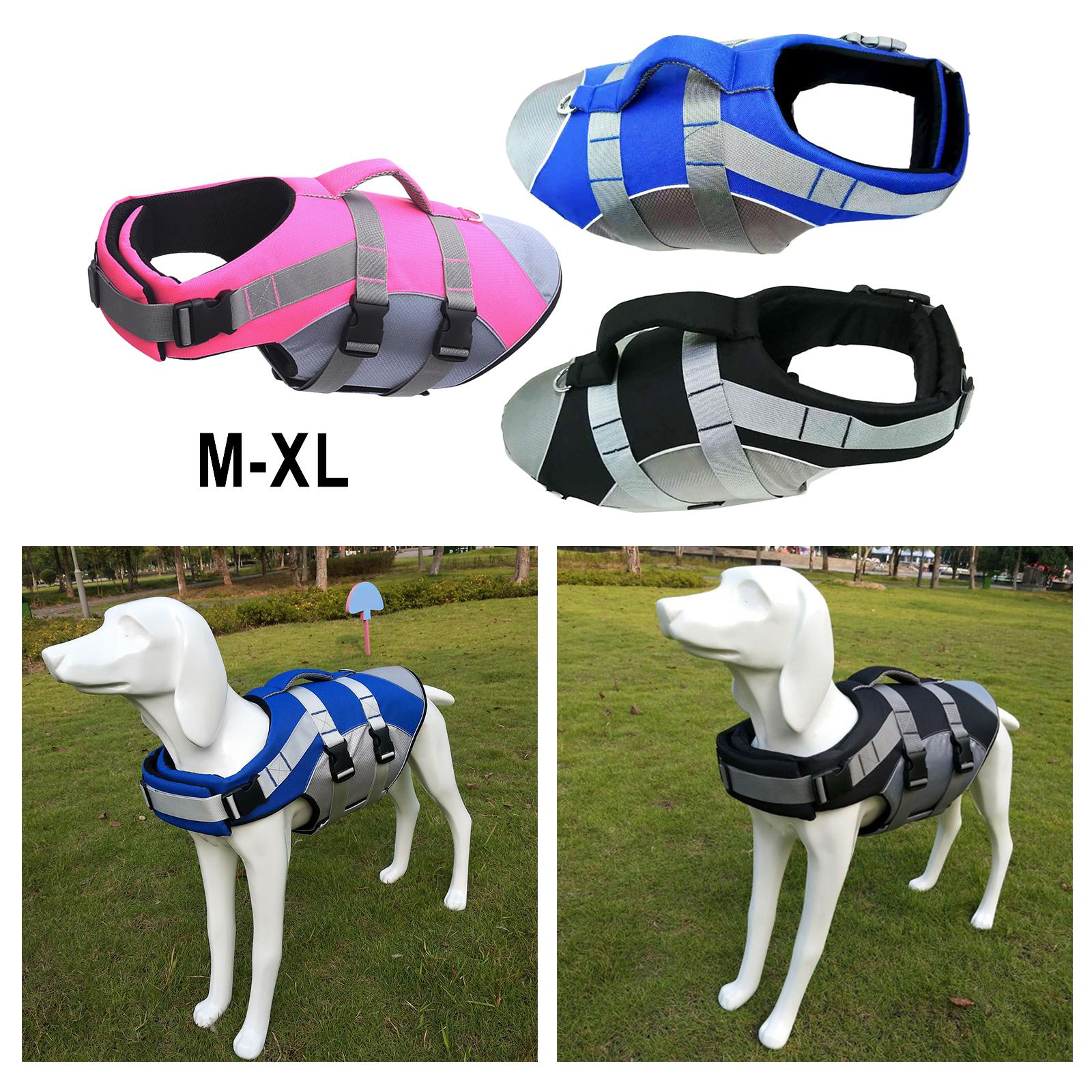 Dog Swim Life Jacket Floatation Preserver for Swimming Pet Supply M Blue