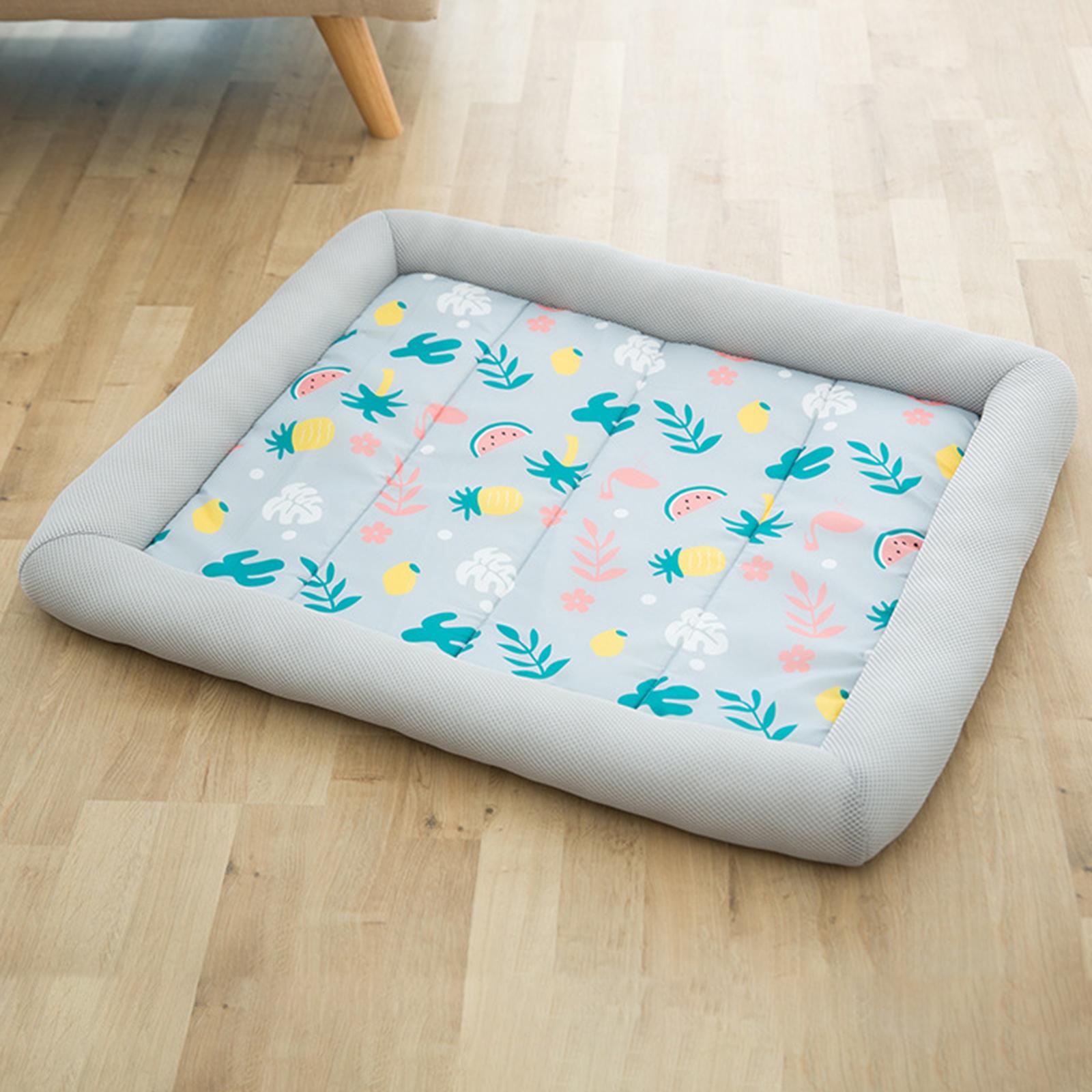 Dog Cooling Mat Bed Sleeping Pad Washable Sofa Cool Blanket Cushion Gray S