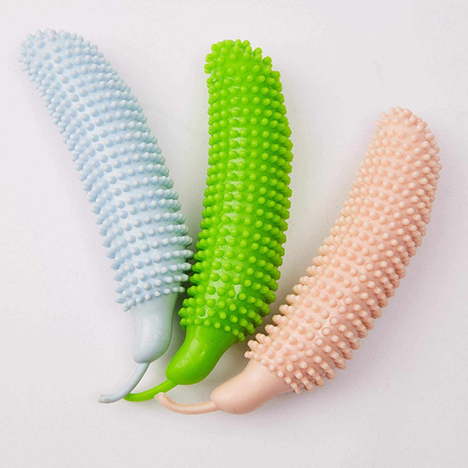 Cute Dog Chew Toy Rubber Chewing Molar Teeth Cleaning Training Playing Blue