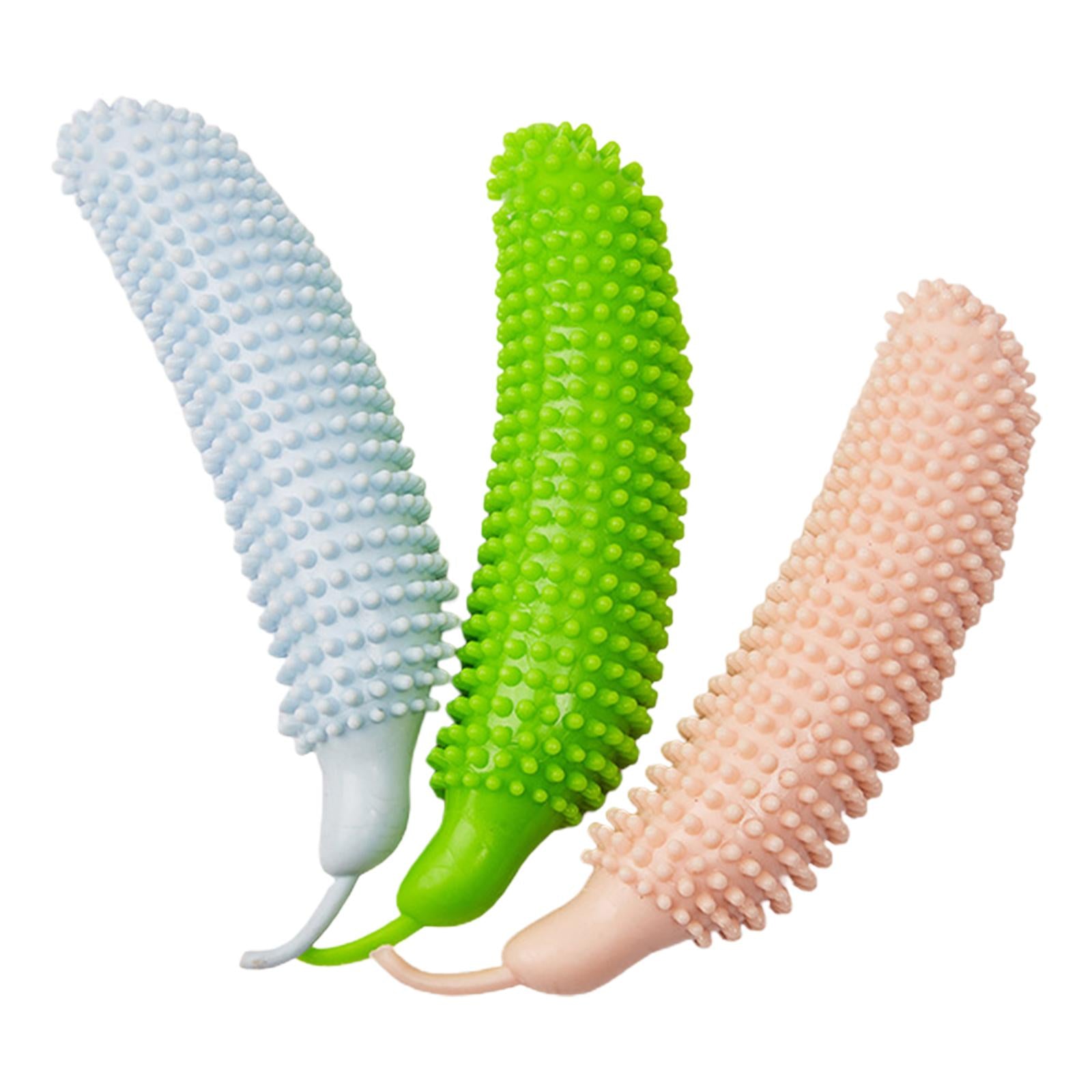 Cute Dog Chew Toy Rubber Chewing Molar Teeth Cleaning Training Playing Green