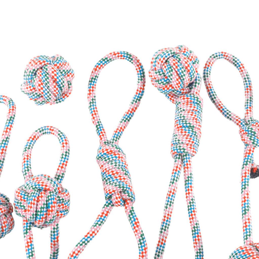 Cotton Rope Knot Toy Molar Teething Toys Cotton Rope Knot for Puppy Outdoor