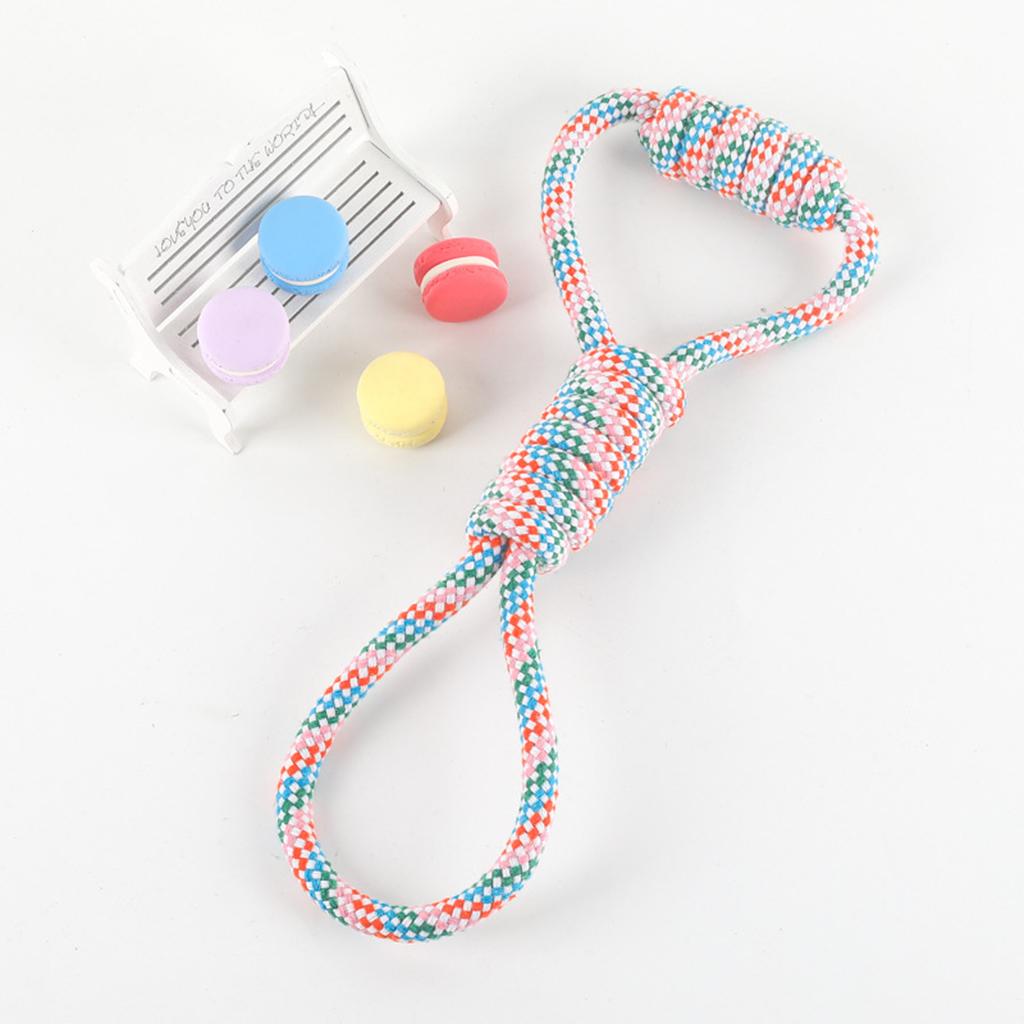 Cotton Rope Knot Toy Molar Teething Toys Cotton Rope Knot for Puppy Outdoor