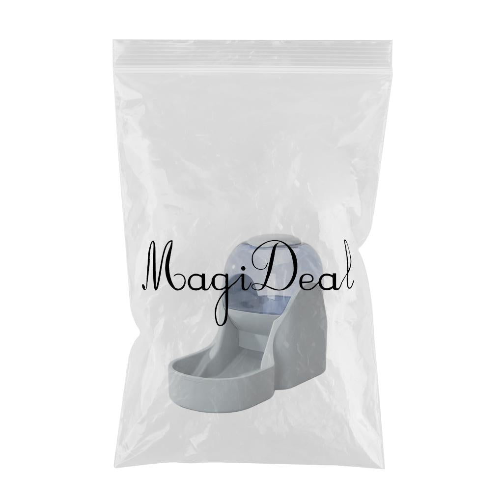 AUTOMATIC PET FOOD DISPENSER Dog Cat Feeder Waterer Dish Gray Food Feeder