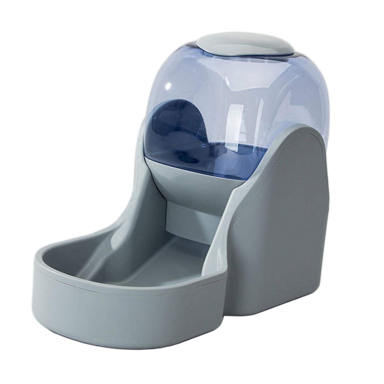 AUTOMATIC PET FOOD DISPENSER Dog Cat Feeder Waterer Dish Gray Food Feeder