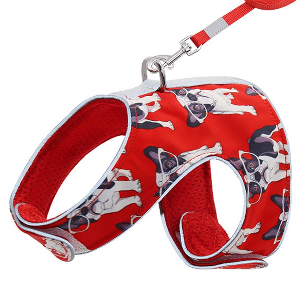 Cat Harness Soft Adjustable Pet Vest for Walking Small Medium Large Cats XS Red