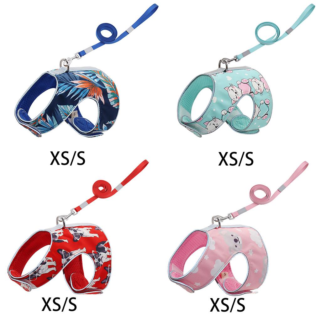 Cat Harness Soft Adjustable Pet Vest for Walking Small Medium Large Cats XS Red