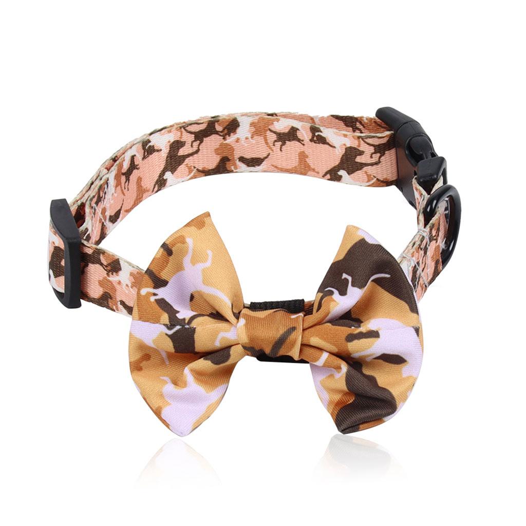 Dog Harness Set Breathable Bow-Knot Harnesses Vest for Training Running M Yellow