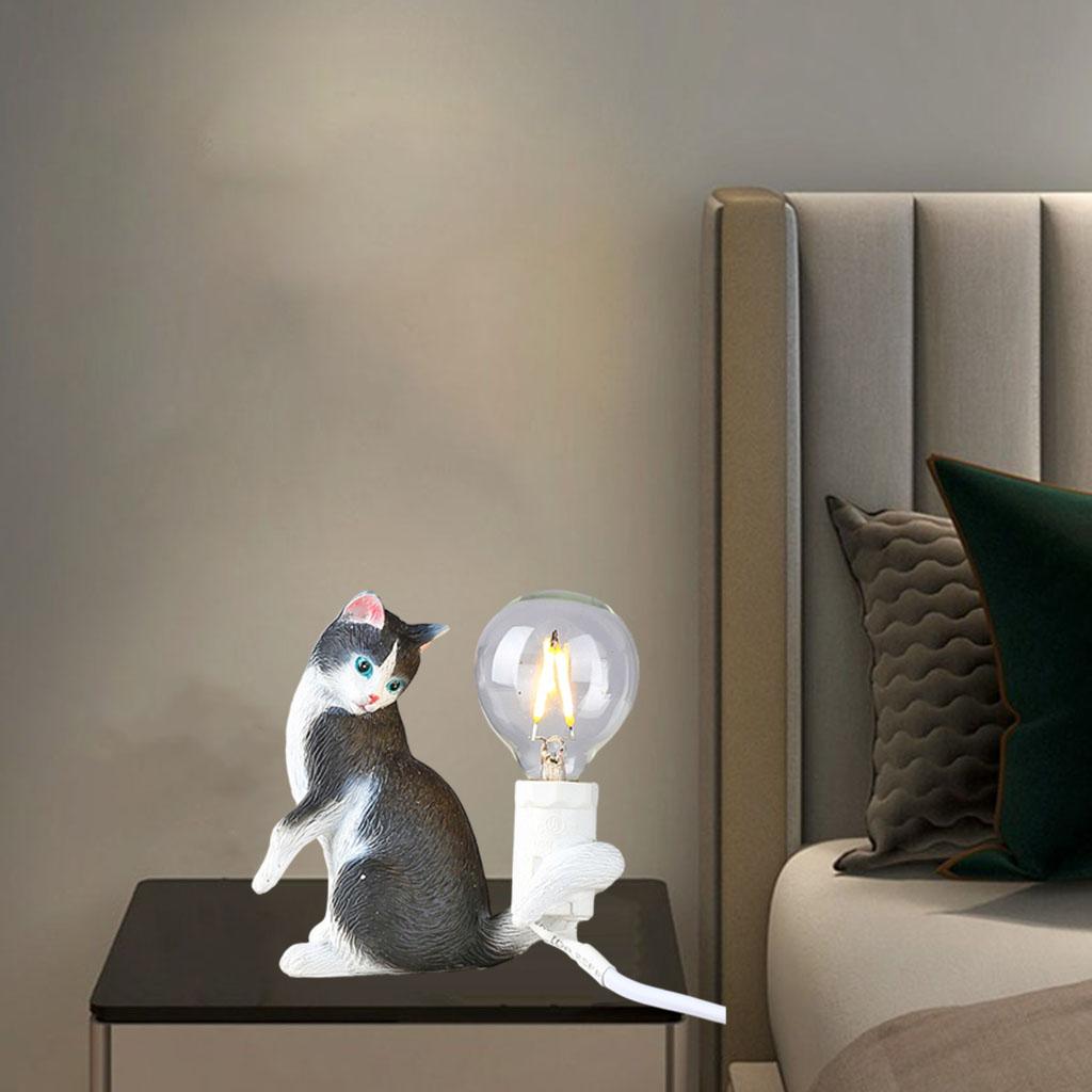 Cute Cat Desk Lamp Novelty Reading Light Bedside Dorm Vanity Sconces Indoor 10x6x9.5CM