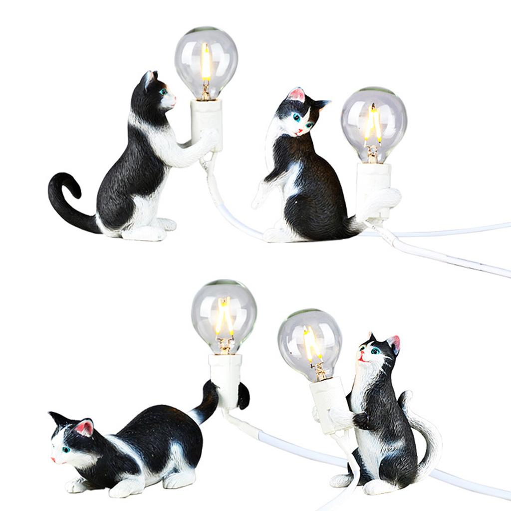 Cute Cat Desk Lamp Novelty Reading Light Bedside Dorm Vanity Sconces Indoor 10x6x9.5CM