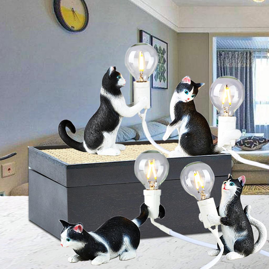 Cute Cat Desk Lamp Novelty Reading Light Bedside Dorm Vanity Sconces Indoor 10x6x9.5CM