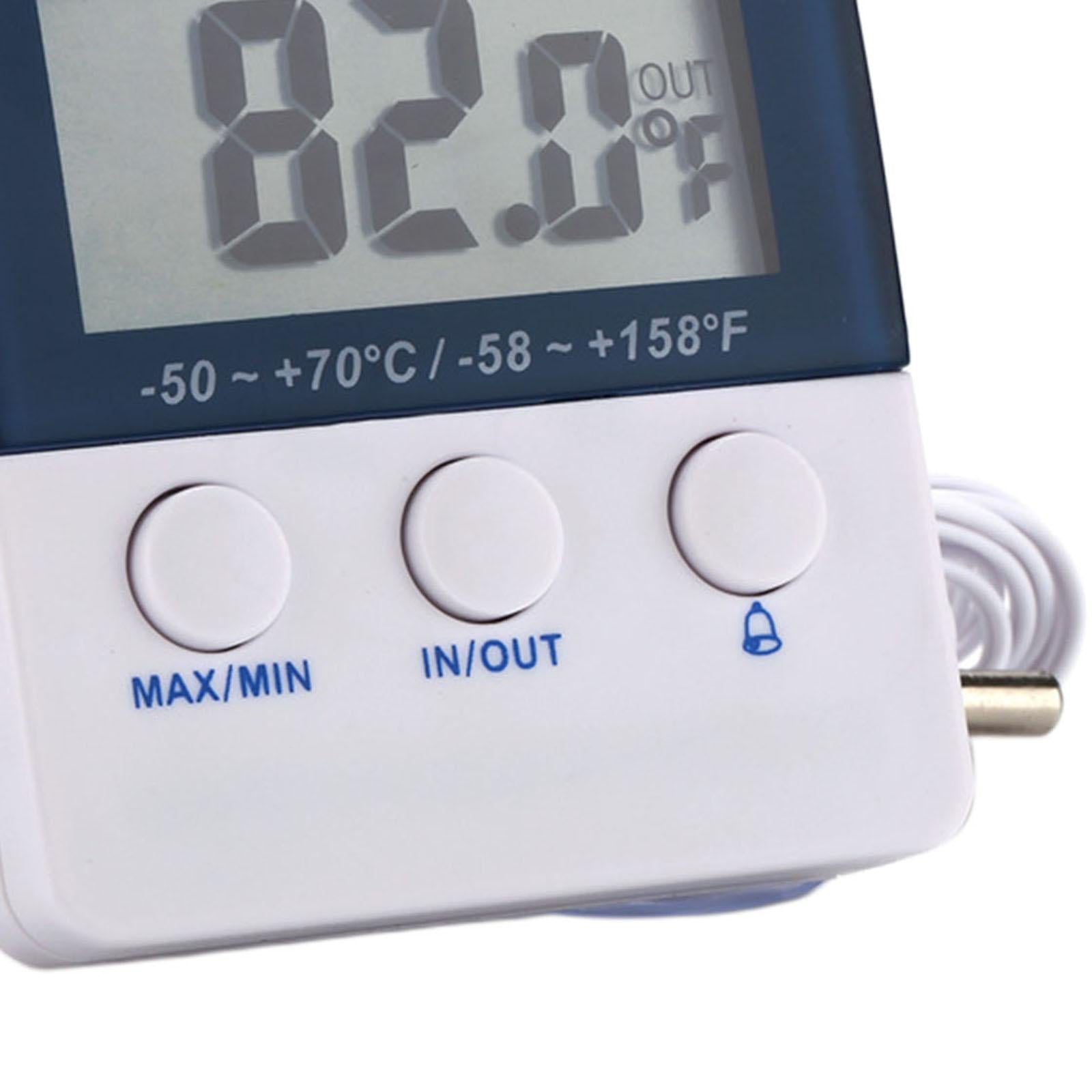 Aquarium Thermometer Large Display with Alarm Function for Water Terrarium