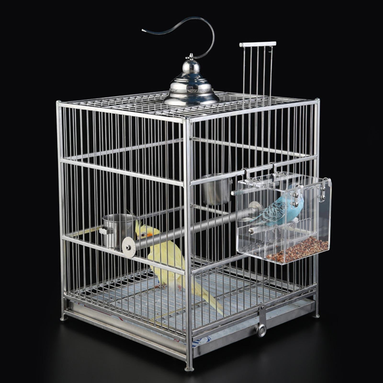 Automatic Window Bird Feeder with Hook Outdoor Birdfeeders for Wild Birds 13x11x13CM 370G