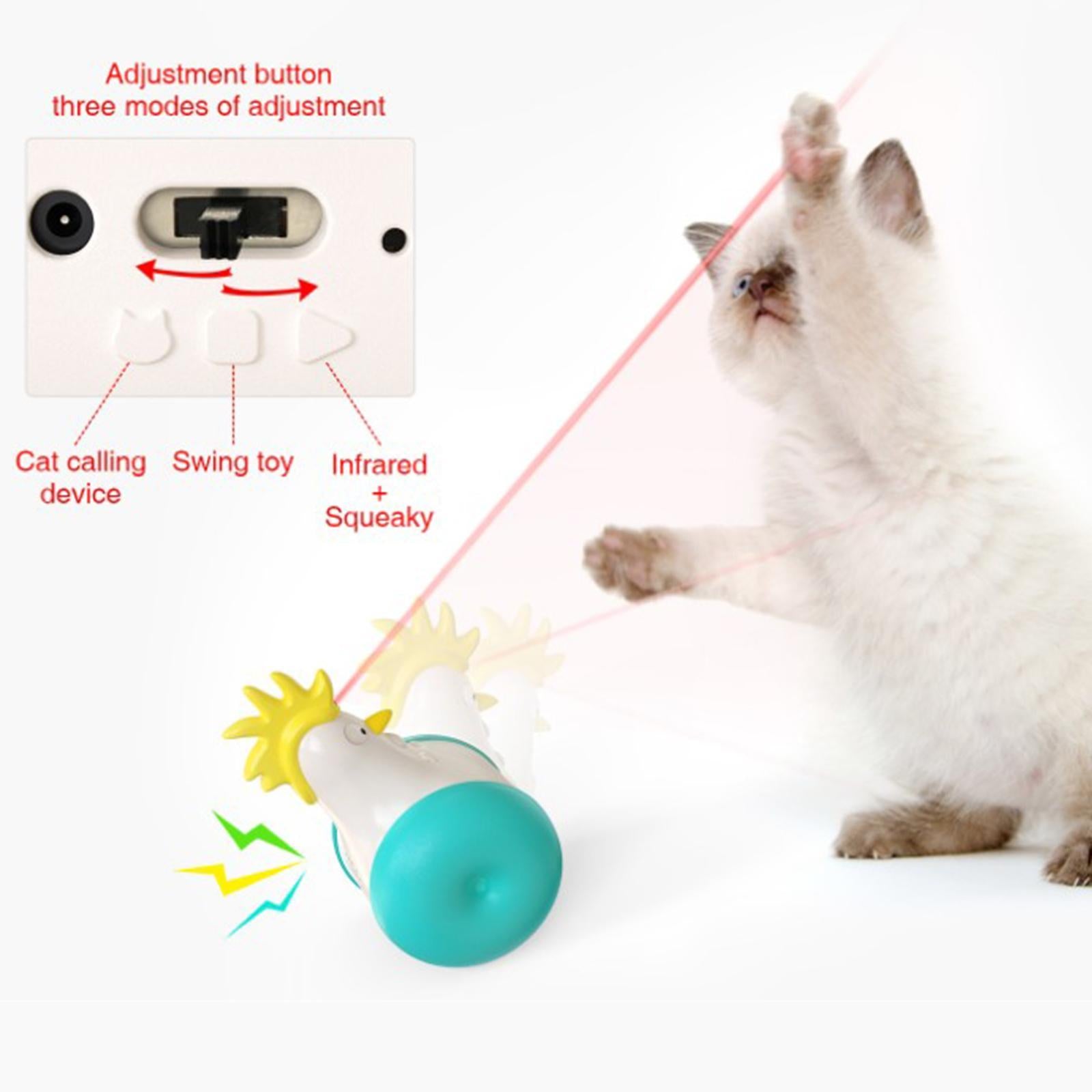 Cat Laser Toy Infrared Kitten Balls Pet Tumbler Toys Sky Blue