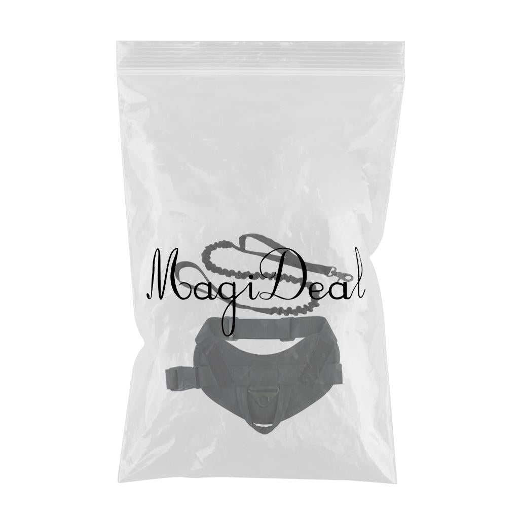 Dog Harness Vest No-Pull for Small Medium Large Dogs Hiking Black Set L