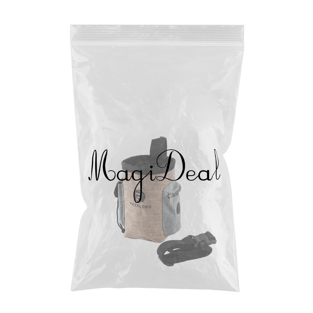 Cation Dog Snack Bag Dispenser Wear Resistant for Puppy Education Travelling Brown