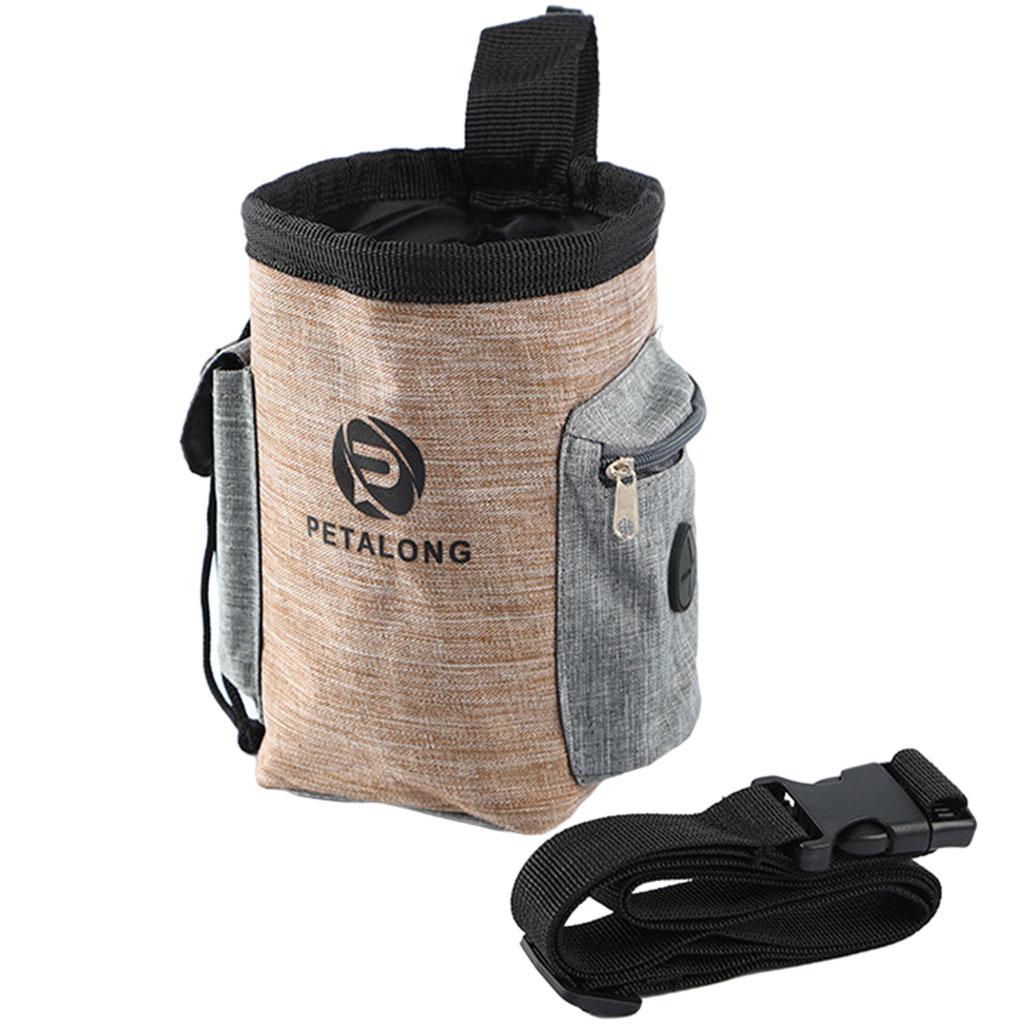 Cation Dog Snack Bag Dispenser Wear Resistant for Puppy Education Travelling Brown