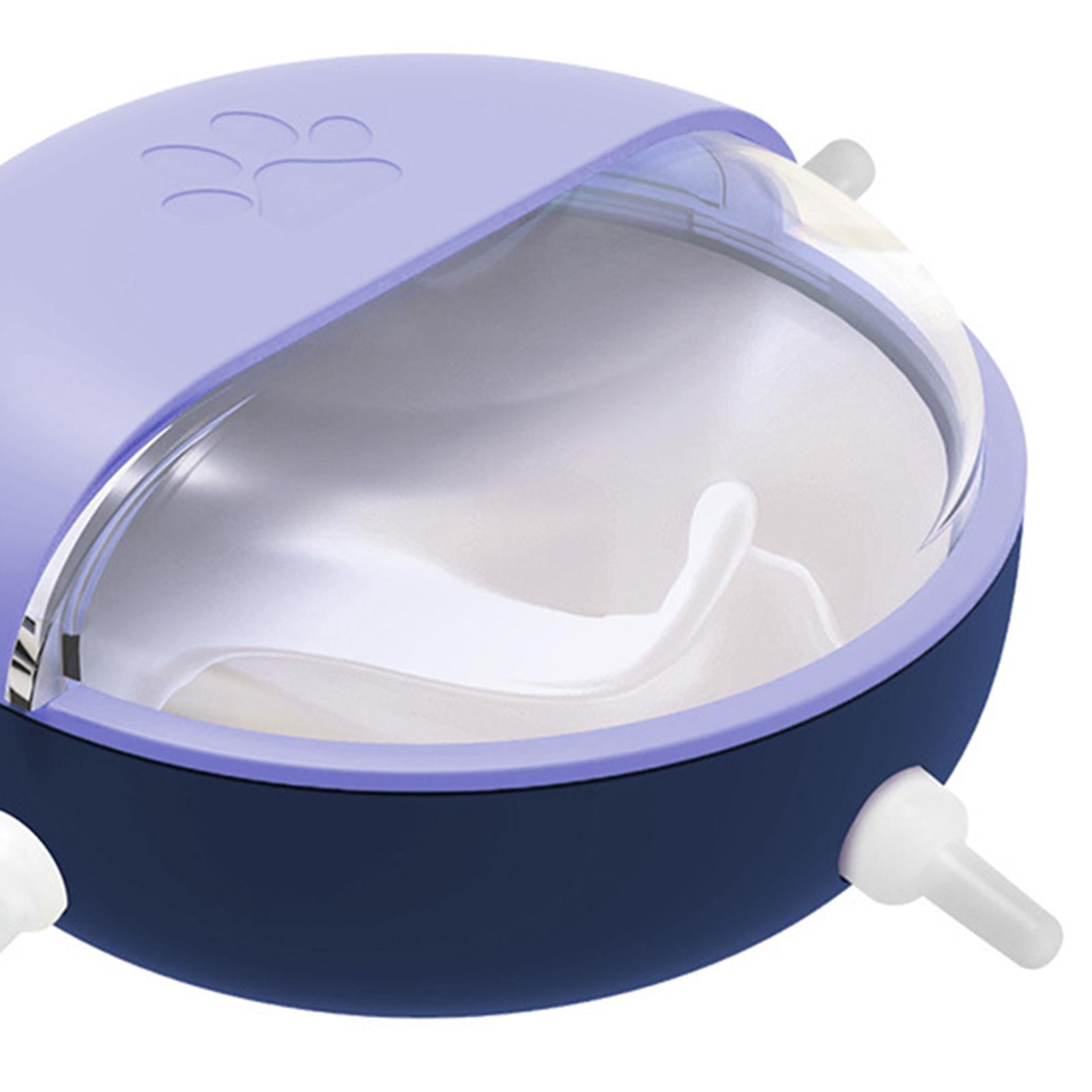 Dog Kitten Milk Bowl Silicone Puppy Cat with Silicone Nipples Nursing Purple