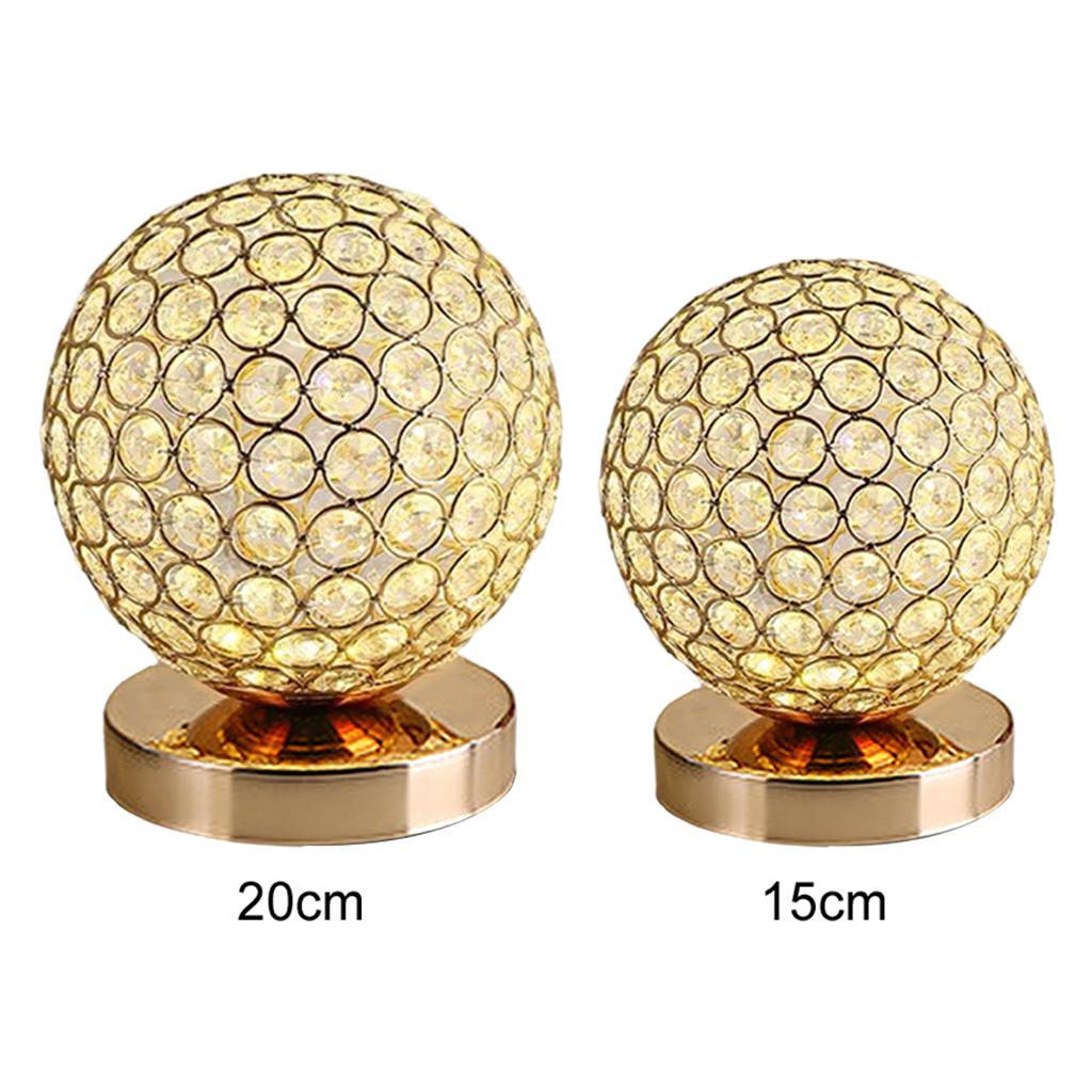 Crystal Ball Table Lamp Personal Lights Decor for Bedroom NightStand 15x20cm