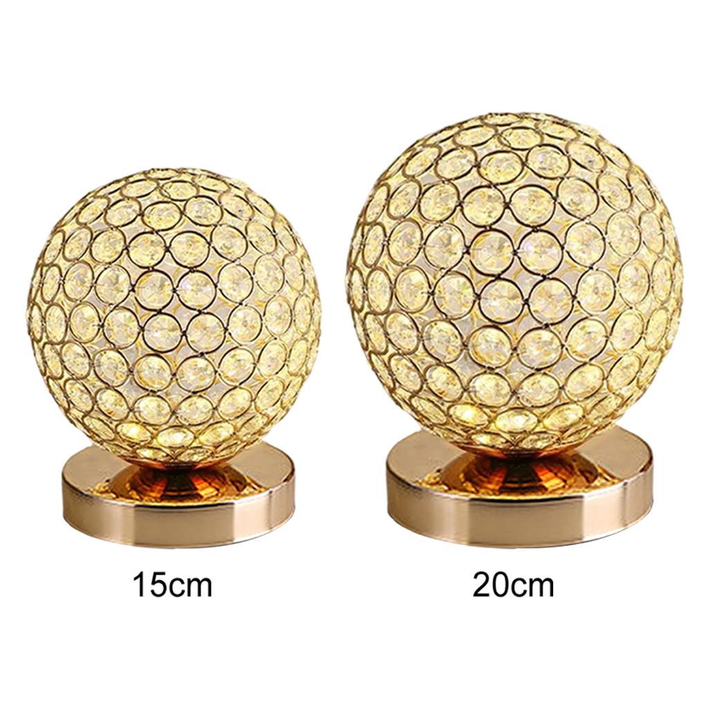 Crystal Ball Table Lamp Personal Lights Decor for Bedroom NightStand 15x20cm