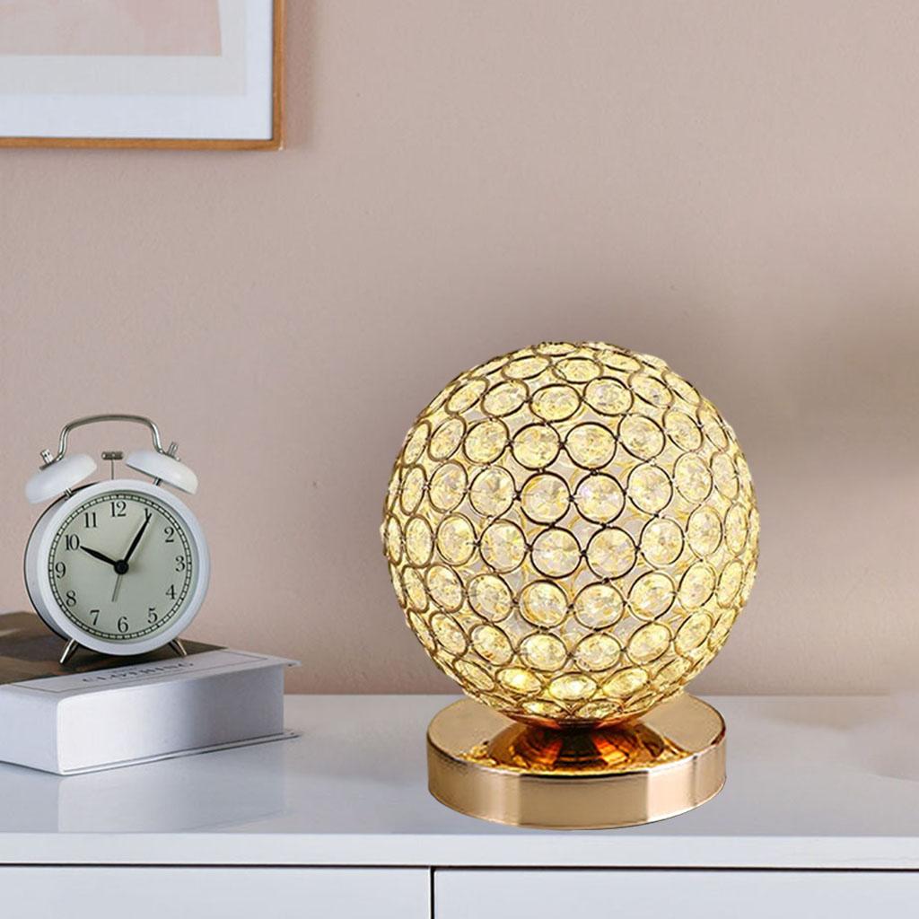 Crystal Ball Table Lamp Personal Lights Decor for Bedroom NightStand 20x25cm