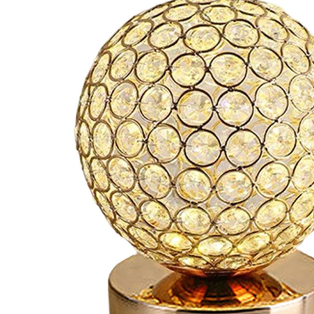 Crystal Ball Table Lamp Personal Lights Decor for Bedroom NightStand 20x25cm