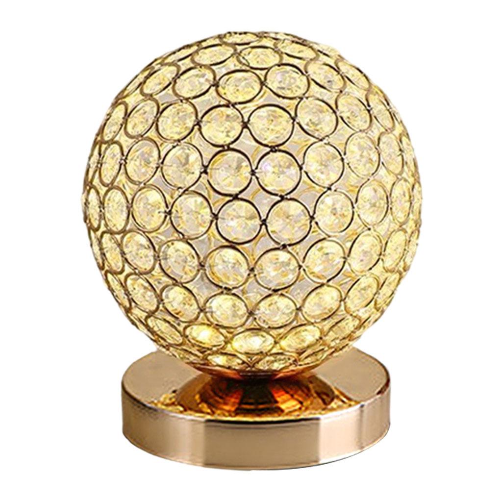 Crystal Ball Table Lamp Personal Lights Decor for Bedroom NightStand 20x25cm