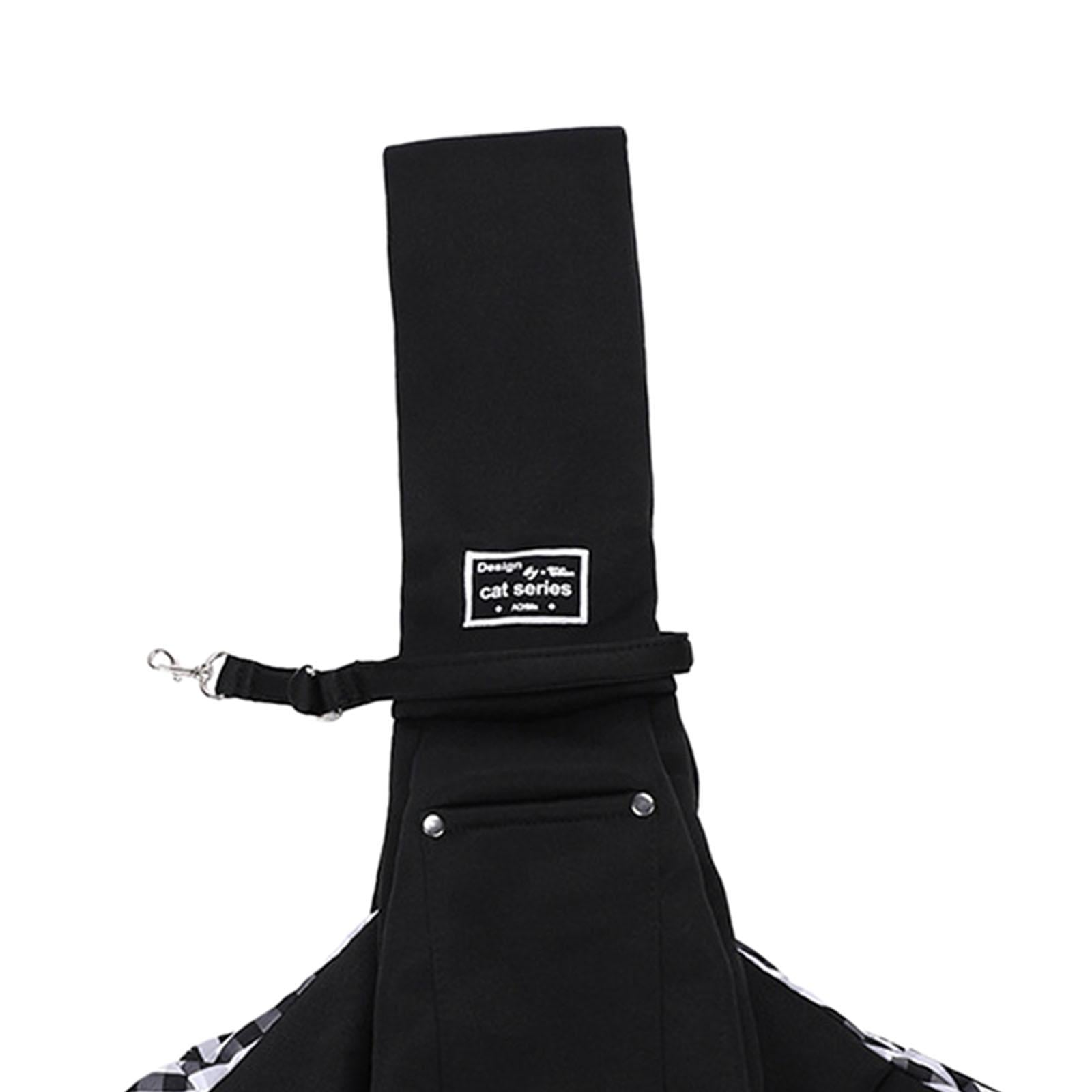 Dog Carrier Cats Pouch Carrying Pet Sling Bag for Outdoor Hiking Black