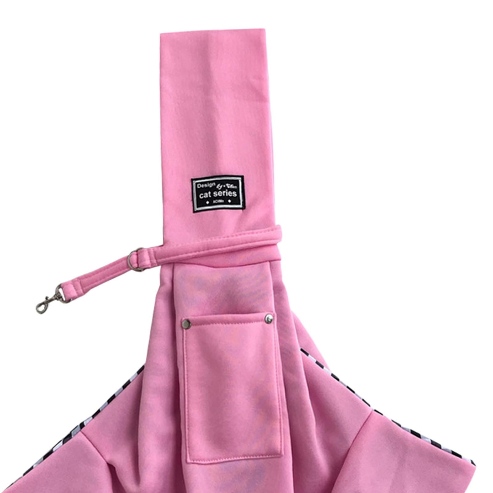 Dog Carrier Cats Pouch Carrying Pet Sling Bag for Outdoor Hiking Pink