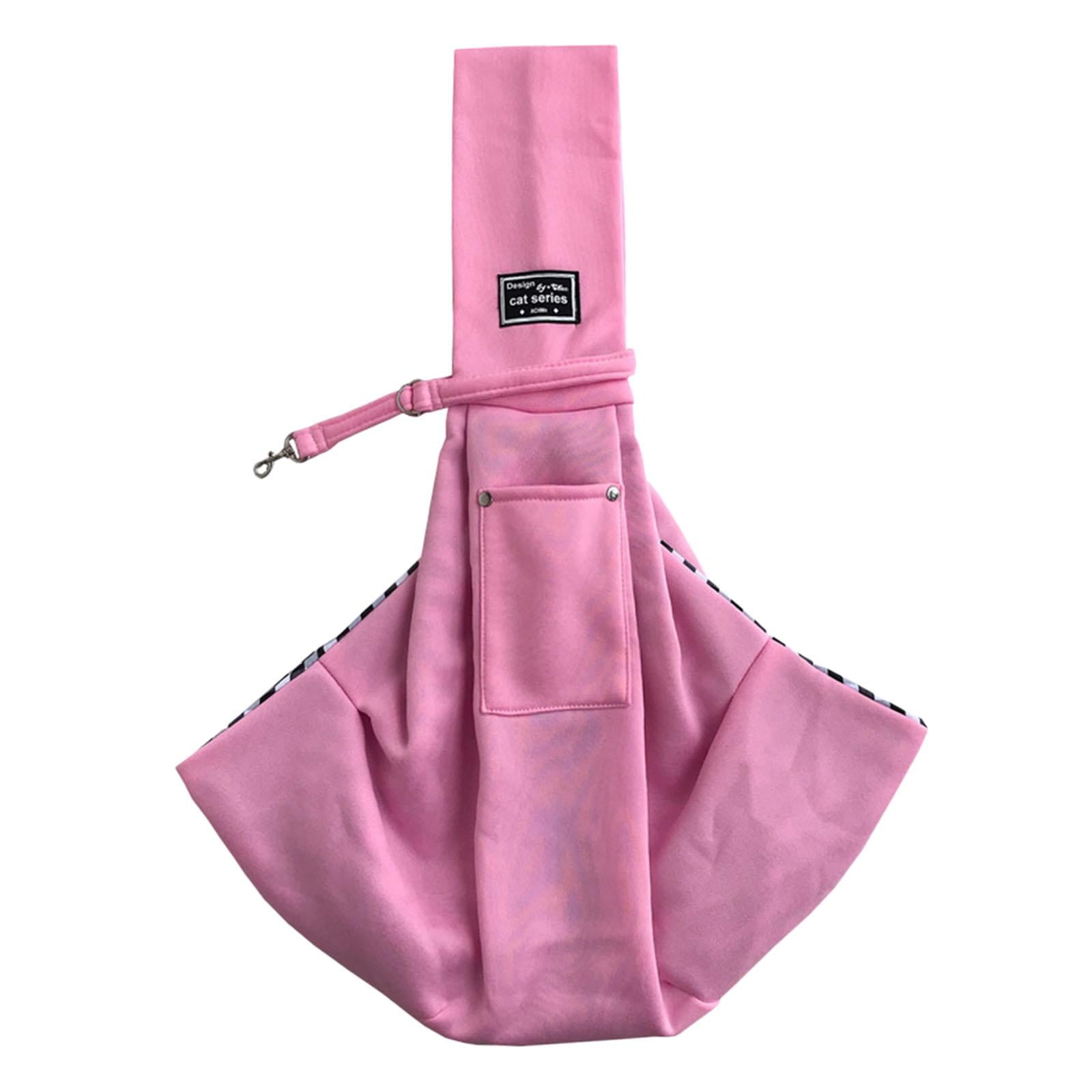 Dog Carrier Cats Pouch Carrying Pet Sling Bag for Outdoor Hiking Pink