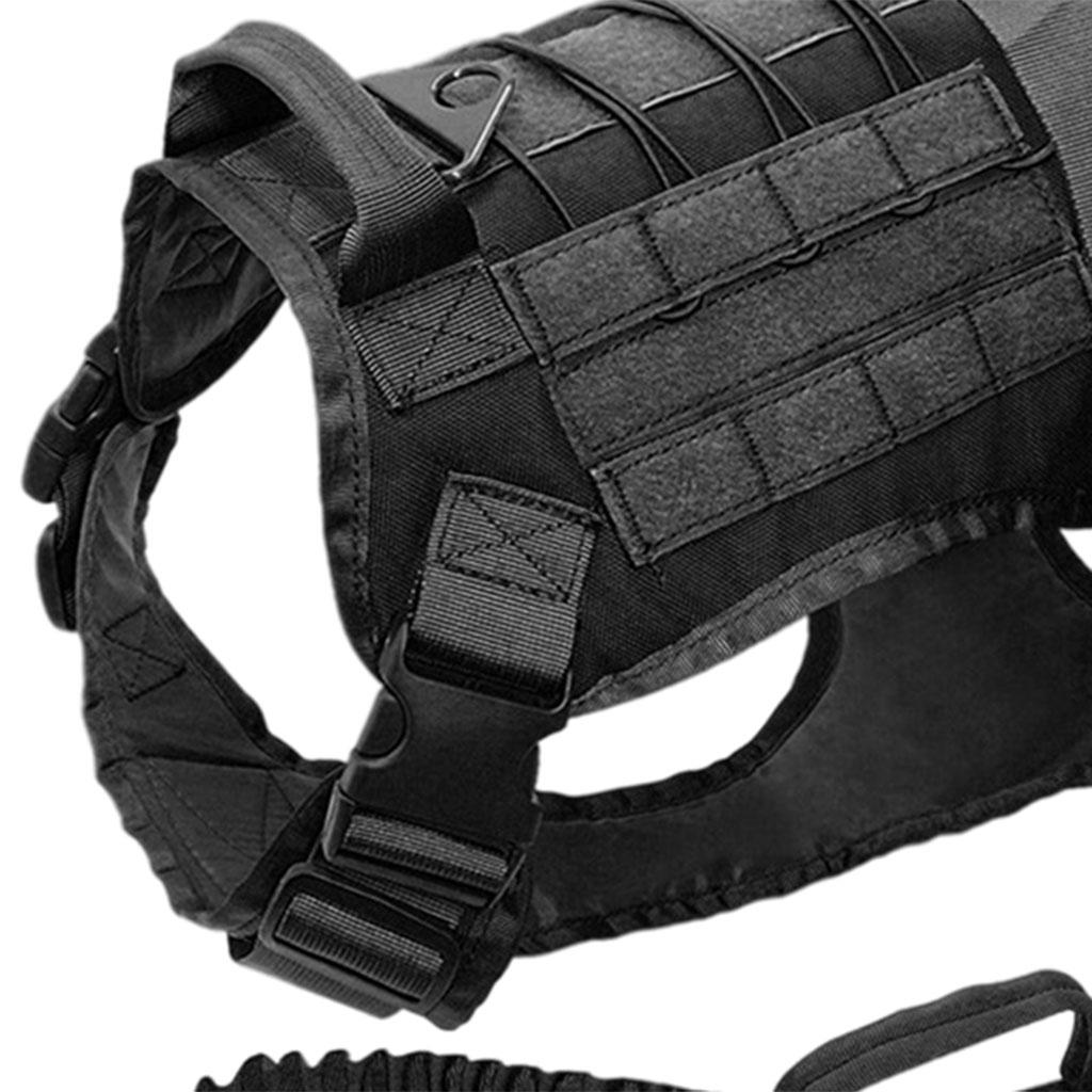 Dog Harness Service Dogs Padded Pet Vest for Training Running Black XL