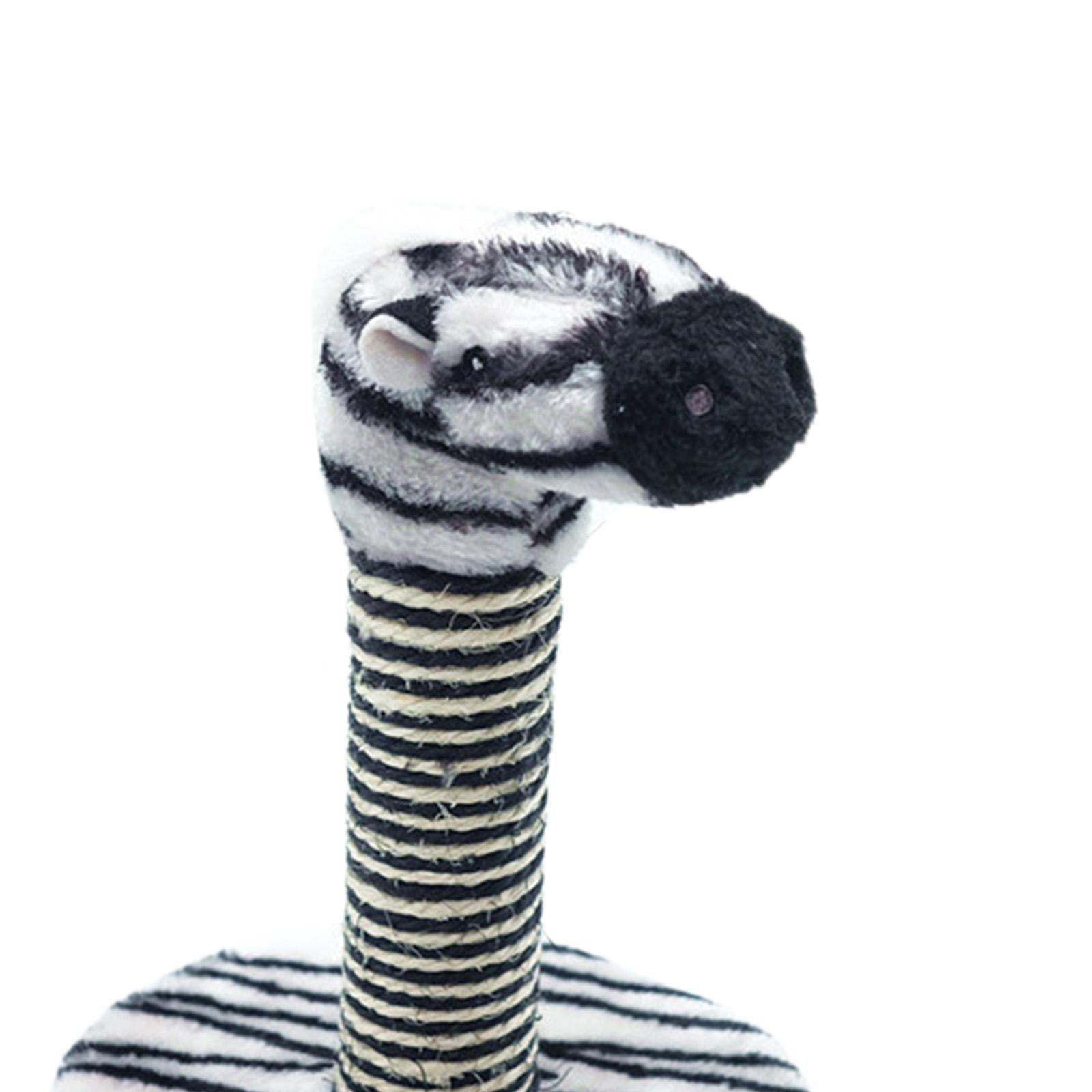 Cat Scratching Post Climbing Tree Scratcher Scratch Interactive Toy Zebra