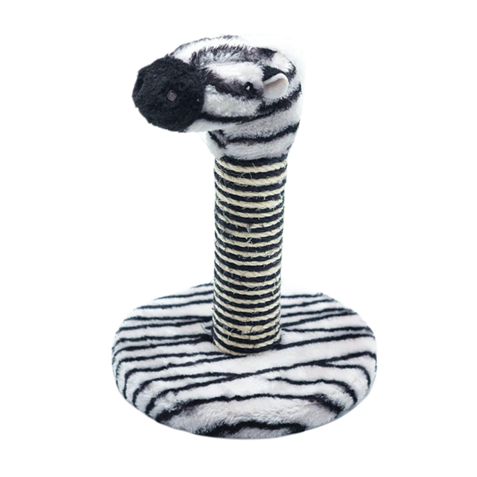 Cat Scratching Post Climbing Tree Scratcher Scratch Interactive Toy Zebra