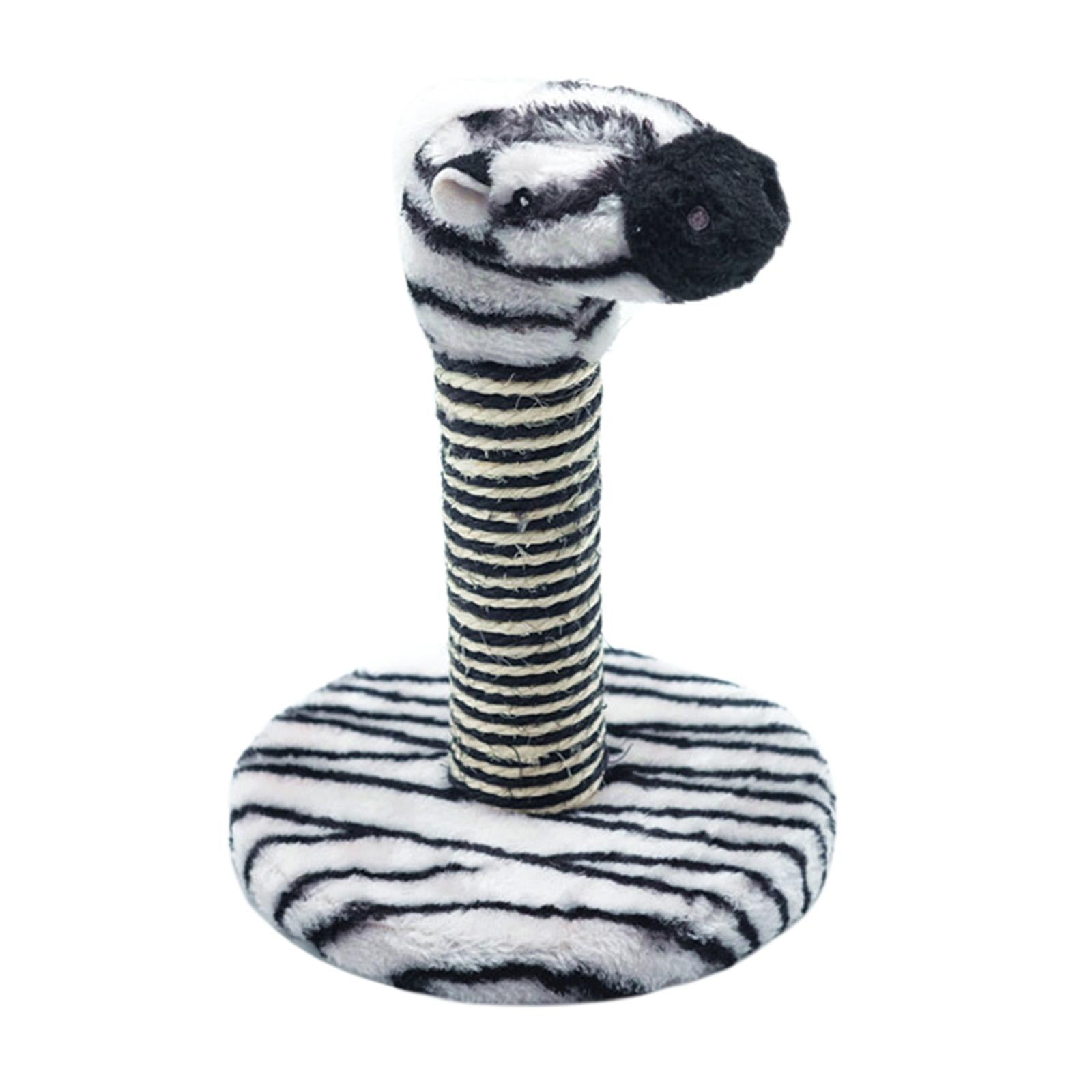 Cat Scratching Post Climbing Tree Scratcher Scratch Interactive Toy Zebra