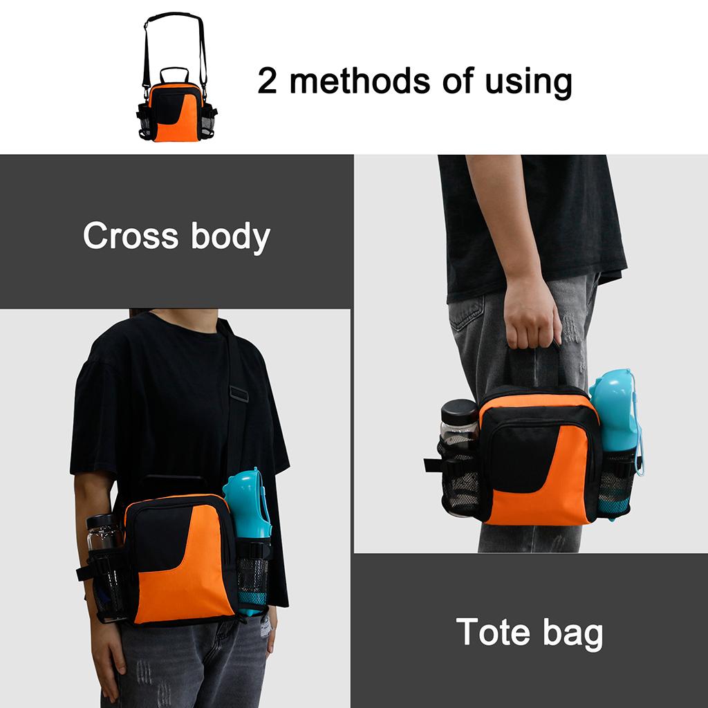 Dog Pet Treat Pouch Training Waist Cat Bag Obedience Walking Snack Orange