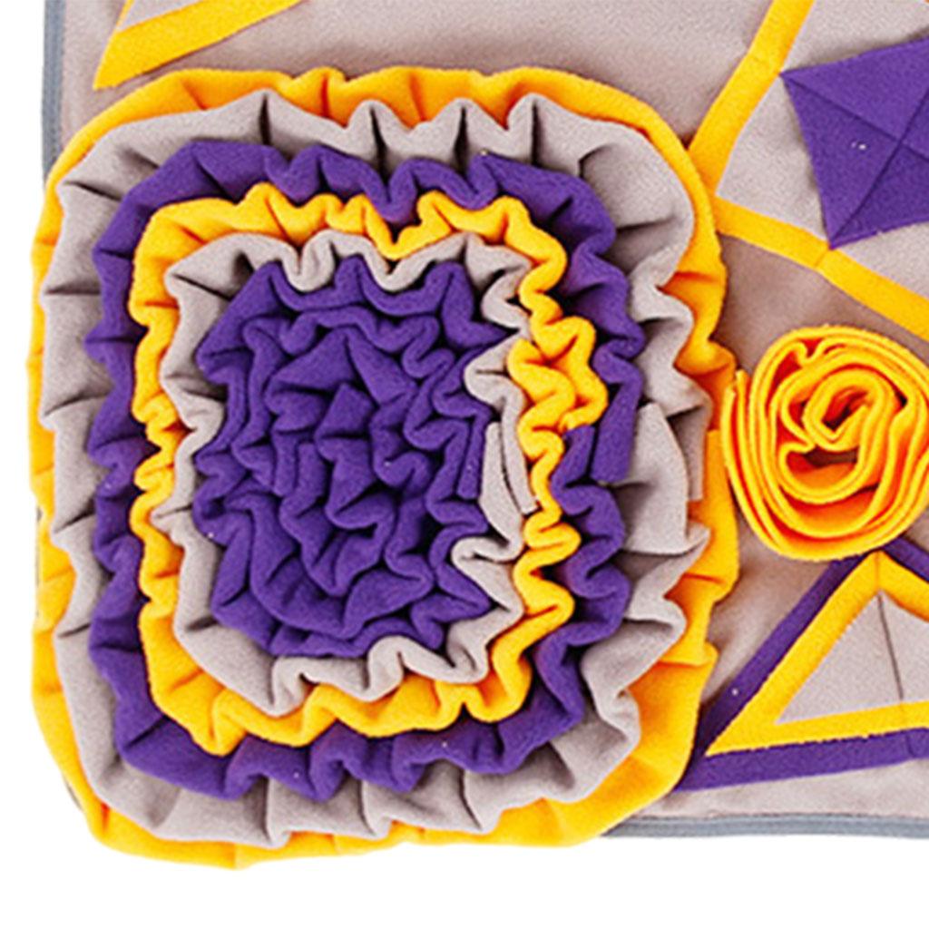 Dog Snuffle Mat Animals Puppy Training Puzzle Feeding Blanket Pet Pad Play Orange S 50x75cm