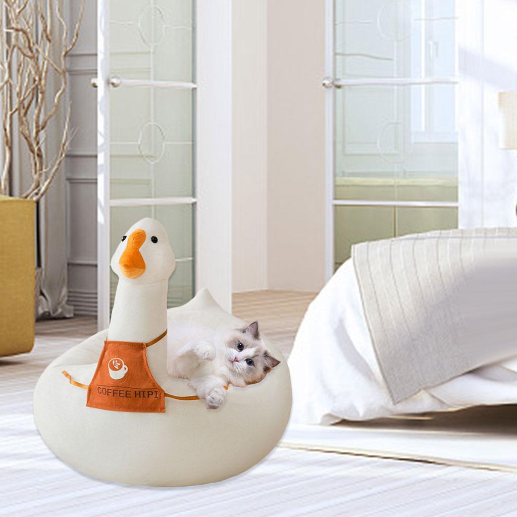 Cute Pet Cat Warm Nest Dog Kitten Autumn Cushion Pillow Pad White Goose S