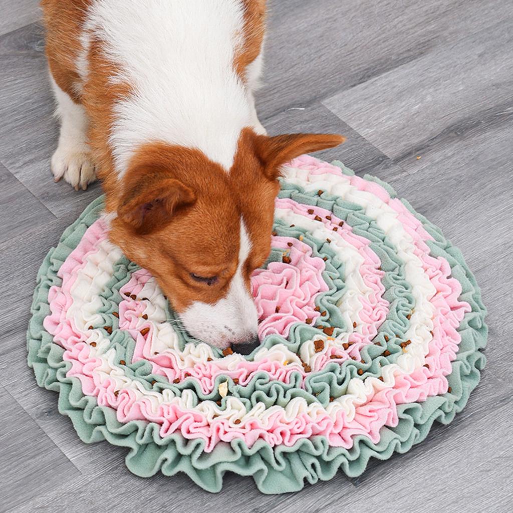 Dog Pet Round Carpet Nose Training Sniffing Pad Feeding Cushion Playing Toys